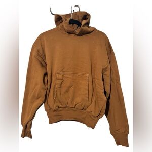 Yeezy Gap Perfect Hoodie Double Layer Reversible‎ Sweatshirt Men's small Brown